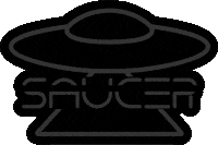 saucer dance art music logo Sticker