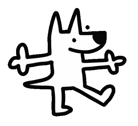 Dog Coming Sticker
