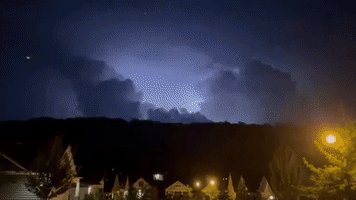 Lightning Illuminates Sky as Storms Move Through Alabama