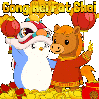 Chinese New Year Penguin Sticker by Pudgy Penguins