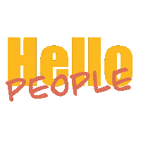 Harleyaddamsdesign hello text yellow people Sticker