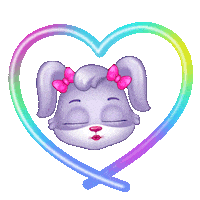 I Love You Hearts Sticker by Lucas and Friends by RV AppStudios