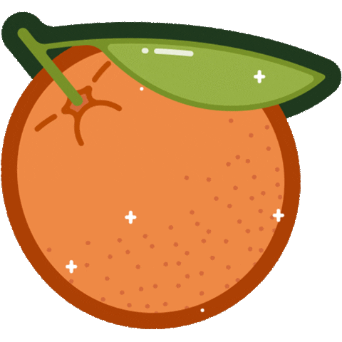 Food Orange Sticker by FarmBot