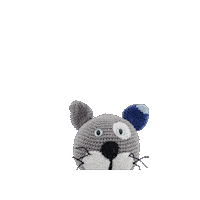 makuka happy cat blue nice Sticker