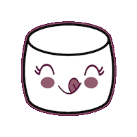 Marshmallow Sticker by The Sparkling Sugar Studio