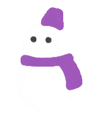 Snowman ムラサキ Sticker