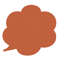 Orange 吹き出し Sticker