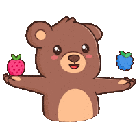 Happy Red Berry Sticker by BEARISH