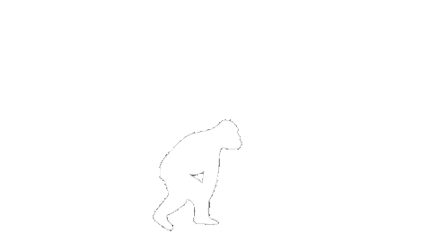 Monkey Kick Sticker by Brannmanndan