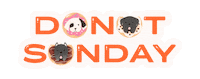 betinagozo donut mastiff happy thoughts betina Sticker