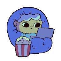 Tv Show Popcorn Sticker by Happy Homies