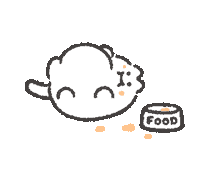 Cat Eating Sticker