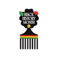 Black History Month Afro Pick Sticker