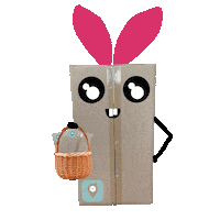 Bunny Easter Sticker by DropFriends