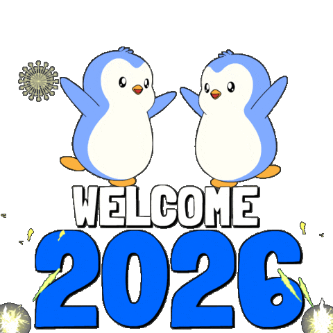 New Year Penguin Sticker by Pudgy Penguins