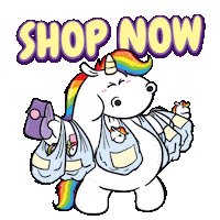 Buy Now Rainbow Sticker by Pummeleinhorn
