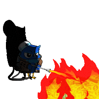 Fire Burning Sticker by BigBrains