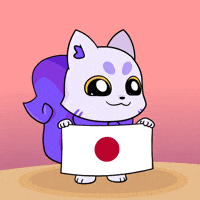 Japan Flag GIF by Lucky Kat Studios