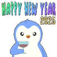 Happy New Year Celebration Sticker by Pudgy Penguins