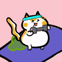 Farting Work Out GIF by Poku Meow