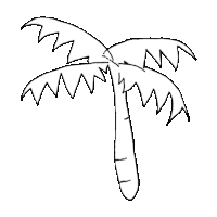 palm tree summer STICKER by odibz