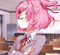 Ssnake_Eeater ddlc doki doki literature club natsuki tsundere GIF