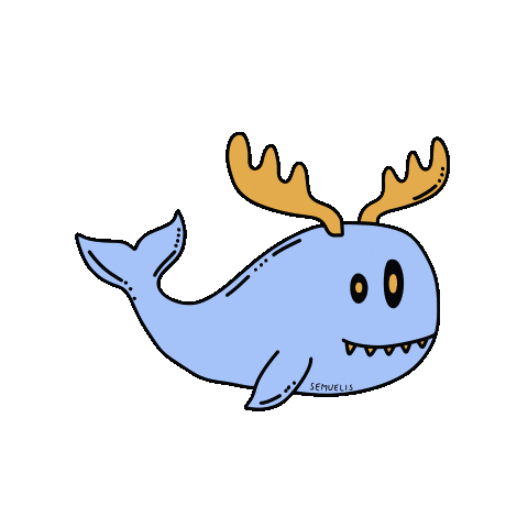 Whale Moose Sticker