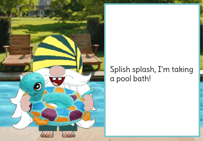 Pool Party Gnome GIF