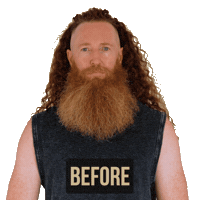 Before And After Sticker by THE BEARD STRUGGLE