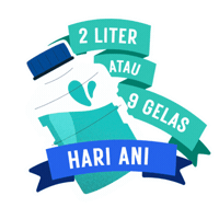 Drink Water Hydration Sticker by Health Promotion Centre Brunei