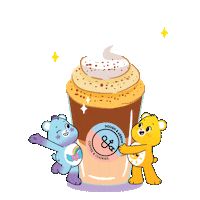 Coffee Corazon Sticker by Care Bear Stare!