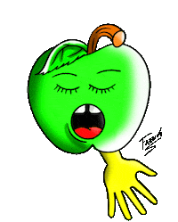 FazzinoPopArt apple oh no smh facepalm Sticker