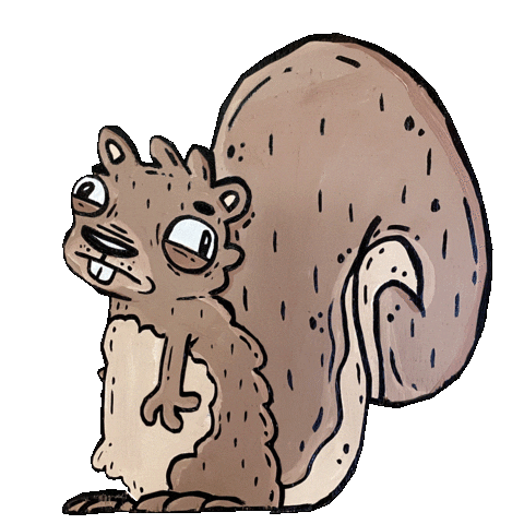 Squirrel Oregon Sticker by Mike Bennett Art