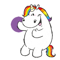 Unicorn Click Here Sticker by Pummel & Friends