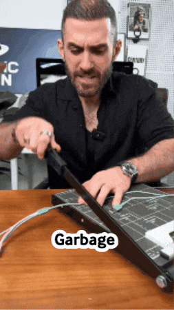 MAGICJOHNSCREENPROTECTOR giphygifmaker garbage magic john magicjohn GIF