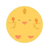 candicegifs happy food hungry eat Sticker