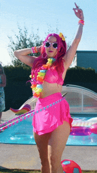 Pink Hair Hula Hoop GIF by Alia Tempora