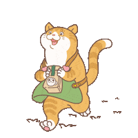 On The Way Cat Sticker by catgrass