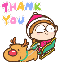 Happy Christmas Thank You Sticker