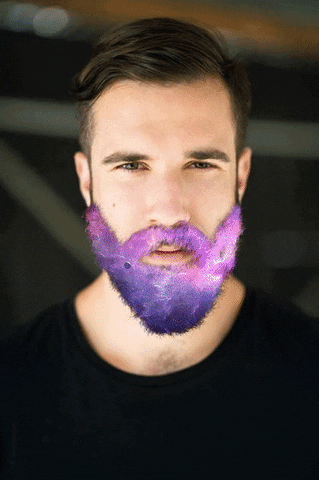 galaxy beard GIF