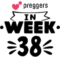Pregnancy 38 Weeks Sticker by Preggers