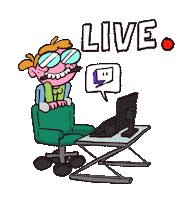 Twitch Computer Sticker