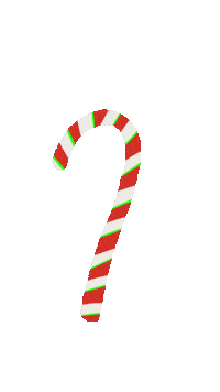 Candy Cane Christmas Sticker