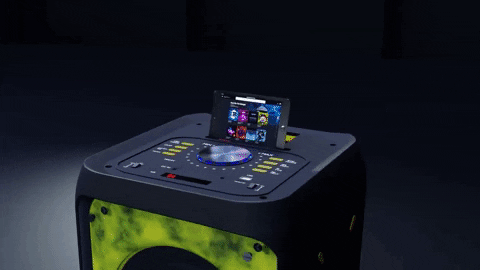 Mobilla giphygifmaker party karaoke speaker GIF