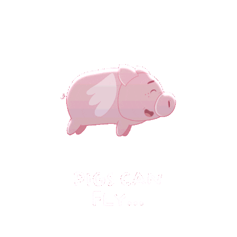 Flying Pig Sticker by PositivelyPigasus