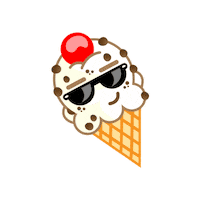 Ice Cream Sunglasses Sticker by Pixel Parade App
