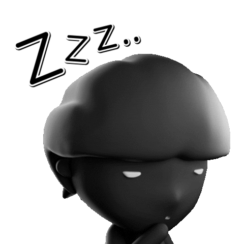 duskymoo tired sleepy zzz exhausted Sticker