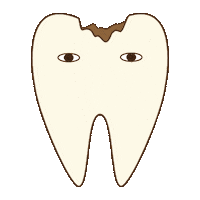 dental_sozai sweat tooth 汗 caries Sticker