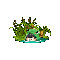 Gamer Frog Sticker by GAMES.GG