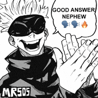 MrSOS jjk gojo jujutsukaisen good answer nephew GIF